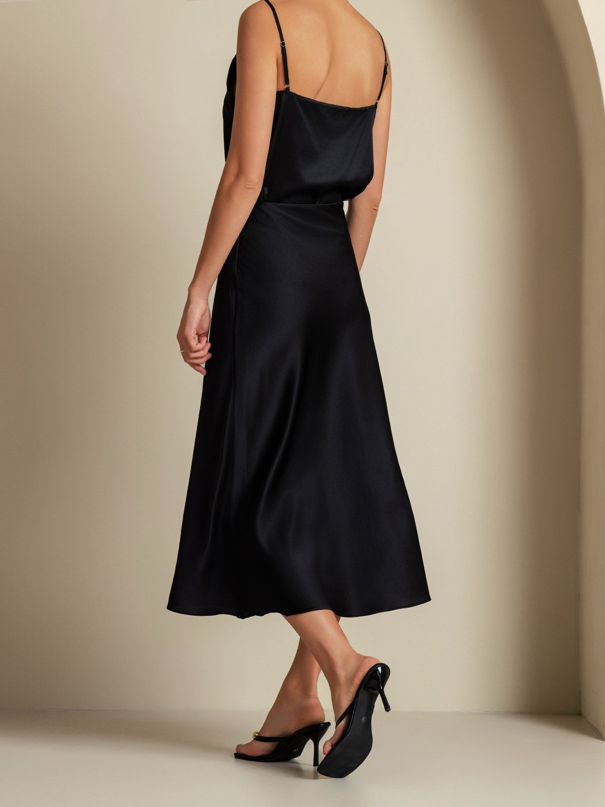 [Zwart] SilkSilky-NL 19Momme Zijde Womens Outfit Sets 002,