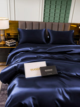 [Donkerblauw] SilkSilky-NL 25Momme Bedding Set 005