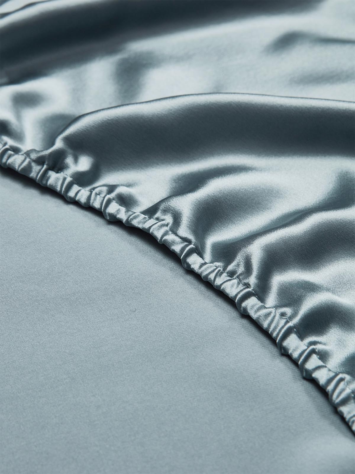 [Grijsachtig Blauw] SilkSilky-NL 22Momme Sheet 004