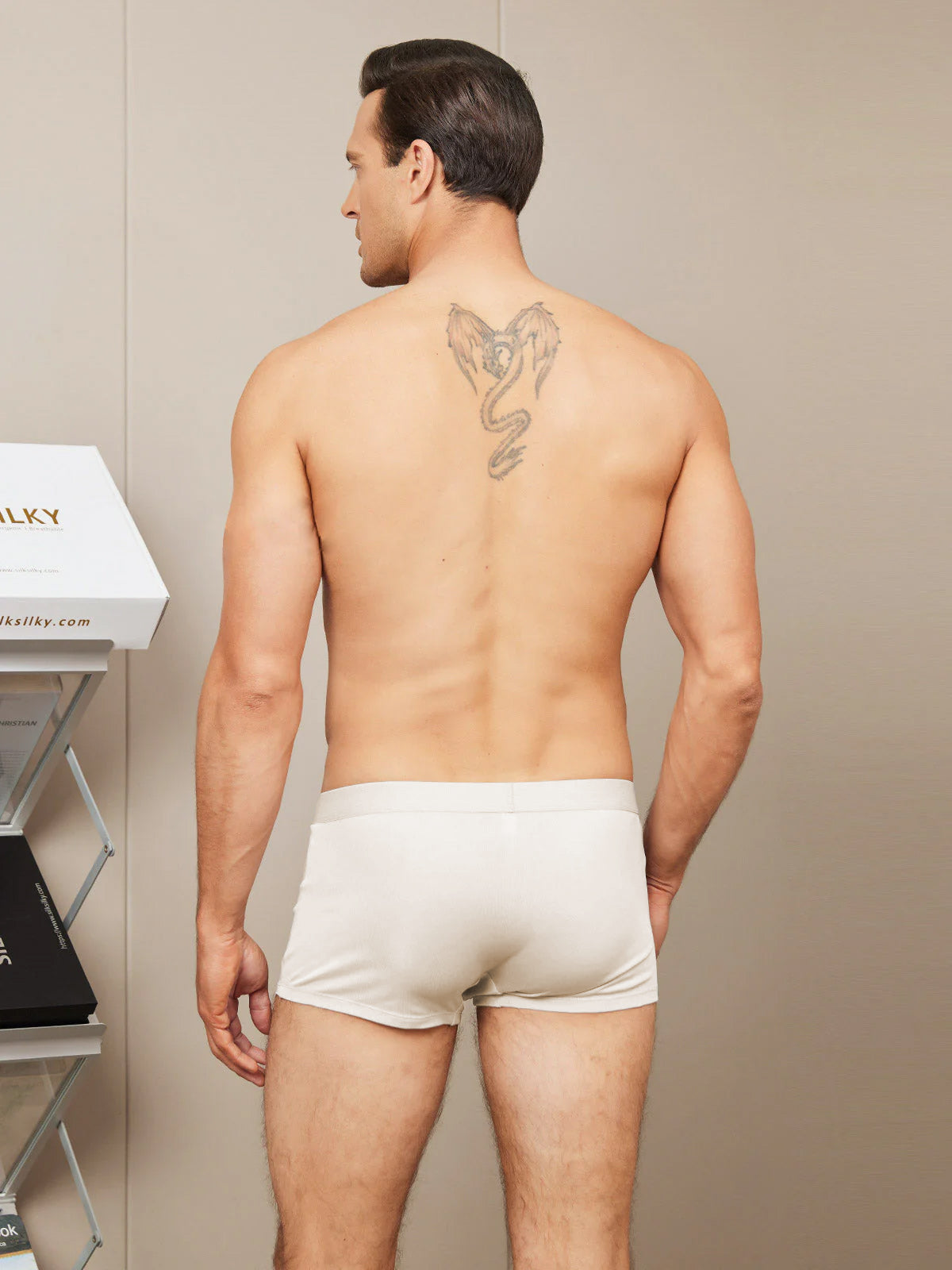 [Beige] SilkSilky-NL Mens Underwear 002