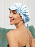 SilkSilky NL Pure Silk Sleep Cap Lichtblauw 003