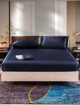 [Donkerblauw] SilkSilky-NL 22Momme Bedding Set 001