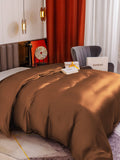 SilkSilky NL 19Momme Pure Silk Duvet Cover Koffie 004