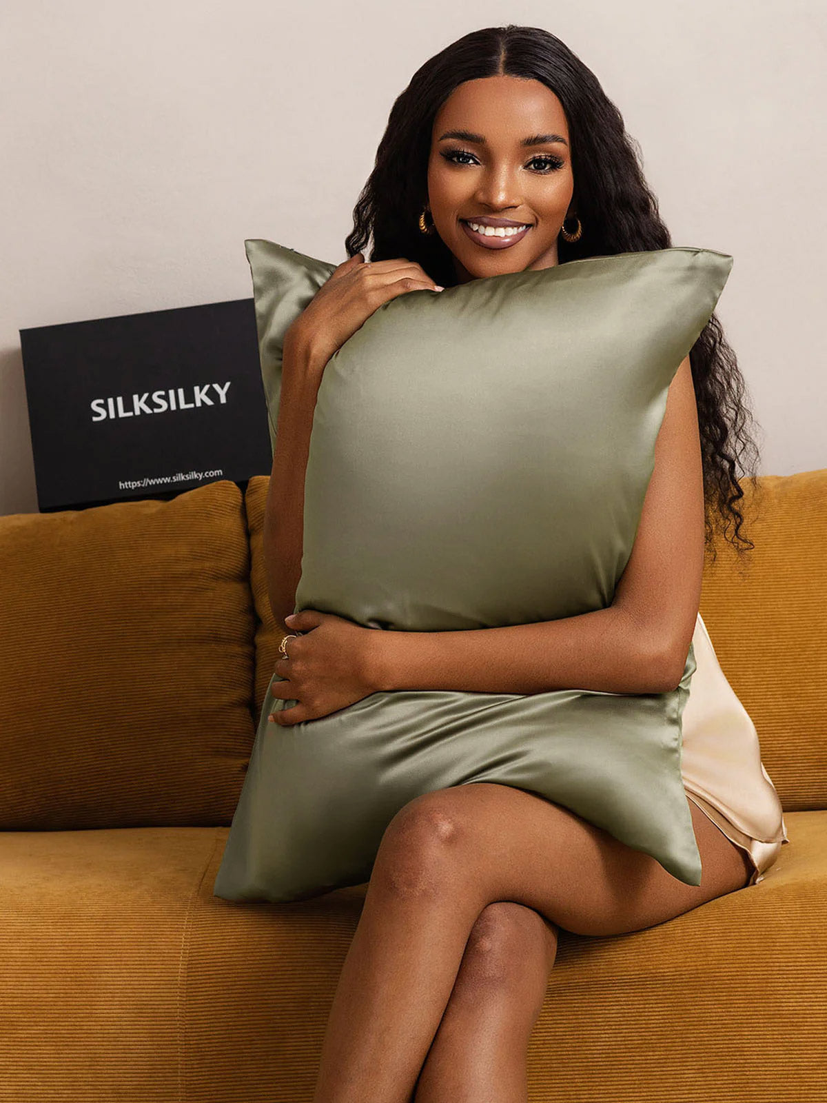 [Olijfgroen] SilkSilky-NL 19Momme Pillowcase 005