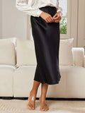 SilkSilky-NL 19Momme Skirt Zwart 001