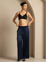 [Donkerblauw] SilkSilky-NL 19Momme Womens Pants 008