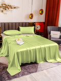 SilkSilky NL 19Momme Pure Silk Bedding Set Mintgroen 004