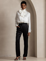 [Zwart] SilkSilky-NL 19Momme Zijde Womens Pants 007