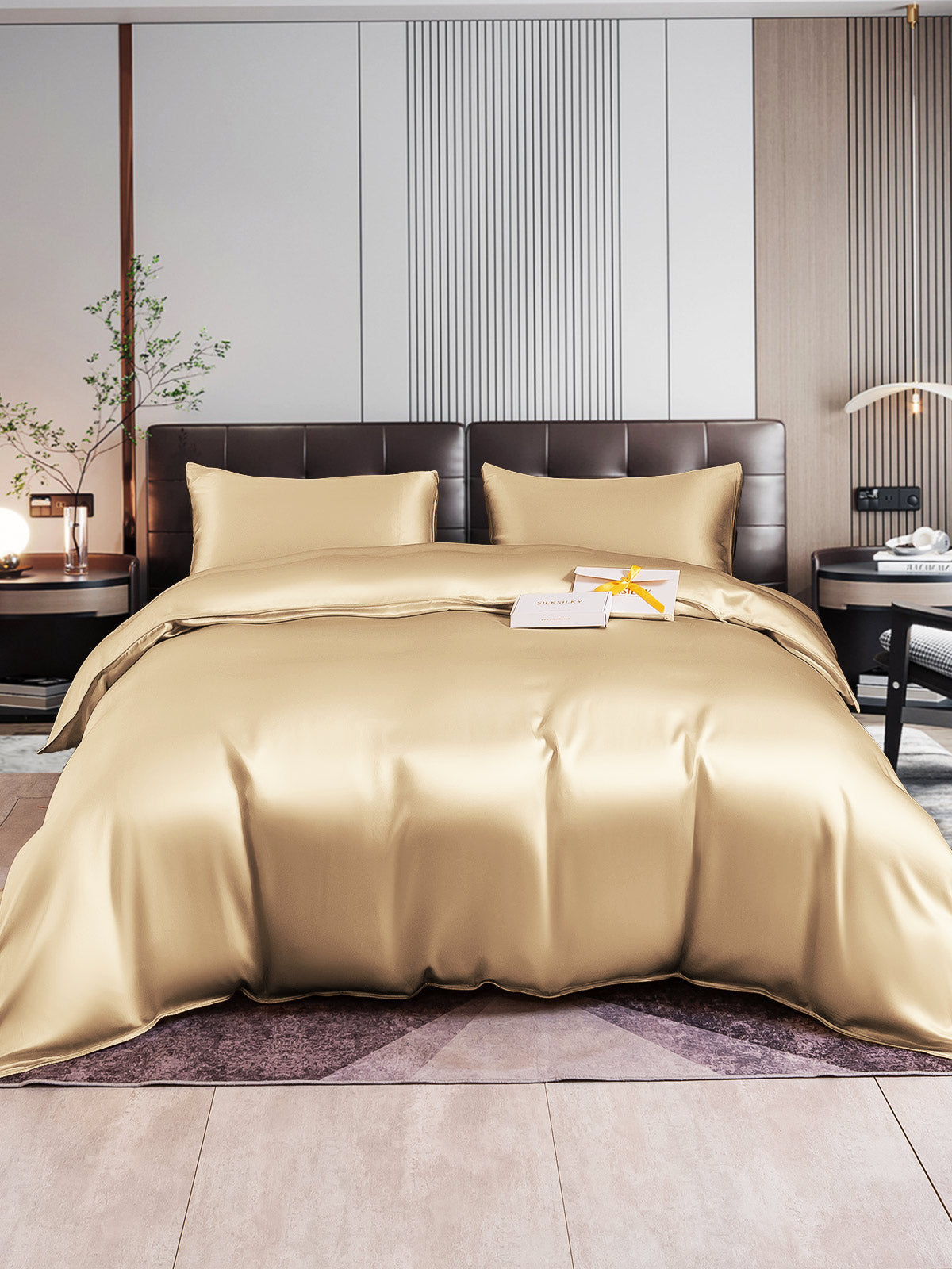 [Beige] SilkSilky-NL 22Momme Bedding Set 002