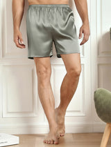 [Grijsachtig Groen] SilkSilky-NL Mens Sleep Bottoms 003