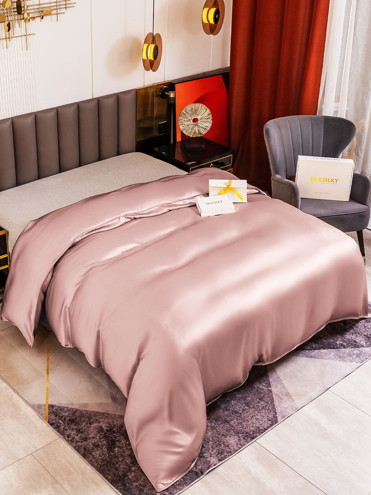[Bleek Mauve] SilkSilky-NL 19Momme Duvet Covers 001