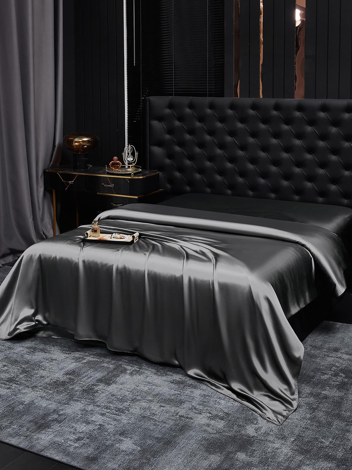 [Donkergrijs] SilkSilky-NL 19Momme Duvet Cover 001