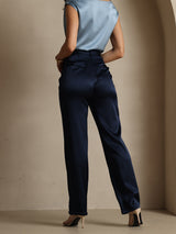 [Donkerblauw] SilkSilky-NL 19Momme Zijde Womens Pants 002