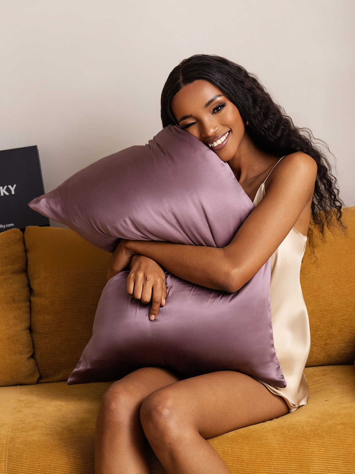 [Donkerpaars] SilkSilky-NL 19Momme Pillowcase 003