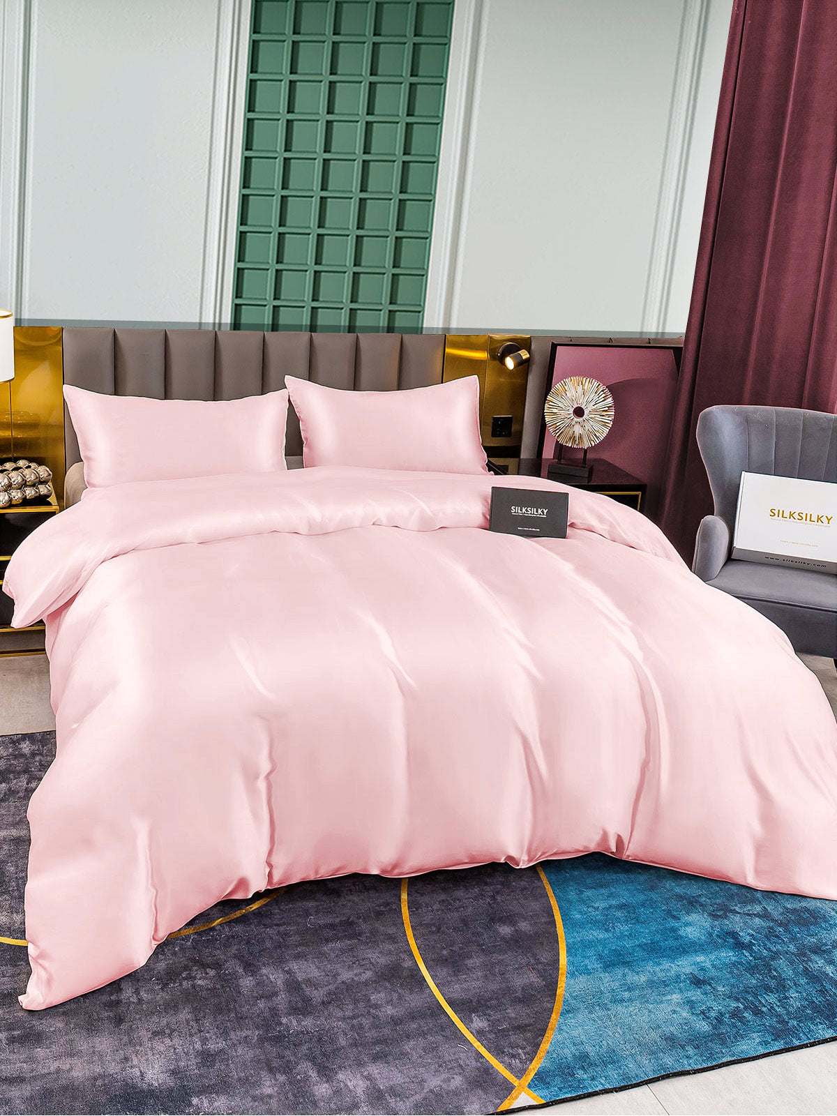 [Roze] SilkSilky-NL 25Momme Bedding Set 003