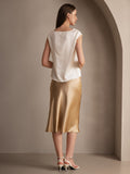 SilkSilky-NL 19Momme Skirt Champagne 004