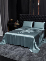 [Grijsachtig Blauw] SilkSilky-NL 22Momme Bedding Set 002,