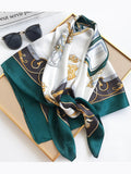 SilkSilky NL Pure Silk Scarf Donkergroen 002