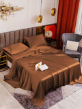 SilkSilky NL 19Momme Pure Silk Bedding Set Koffie 001