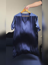 SilkSilky-NL Half Sleeve V Neck Nachthemd video 001