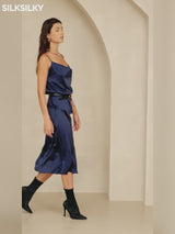 SilkSilky-NL 19Momme Spaghetti Bandjes Waterval Hals Cami-Top video 001