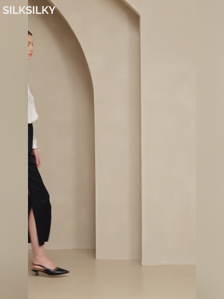 SilkSilky-NL 19Momme Zijde Womens Pants-video-001
