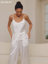 SilkSilky-NL Spaghetti Bandjes V Hals Cami-Top video 001