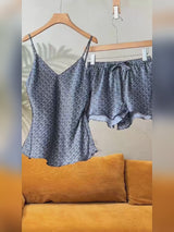SilkSilky-NL Spaghetti Strap V Neck Cami-Set video 001
