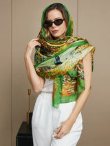[P072] SilkSilky-NL Pure Silk Scarf 007