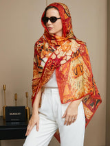 [P073] SilkSilky-NL Pure Silk Scarf 006