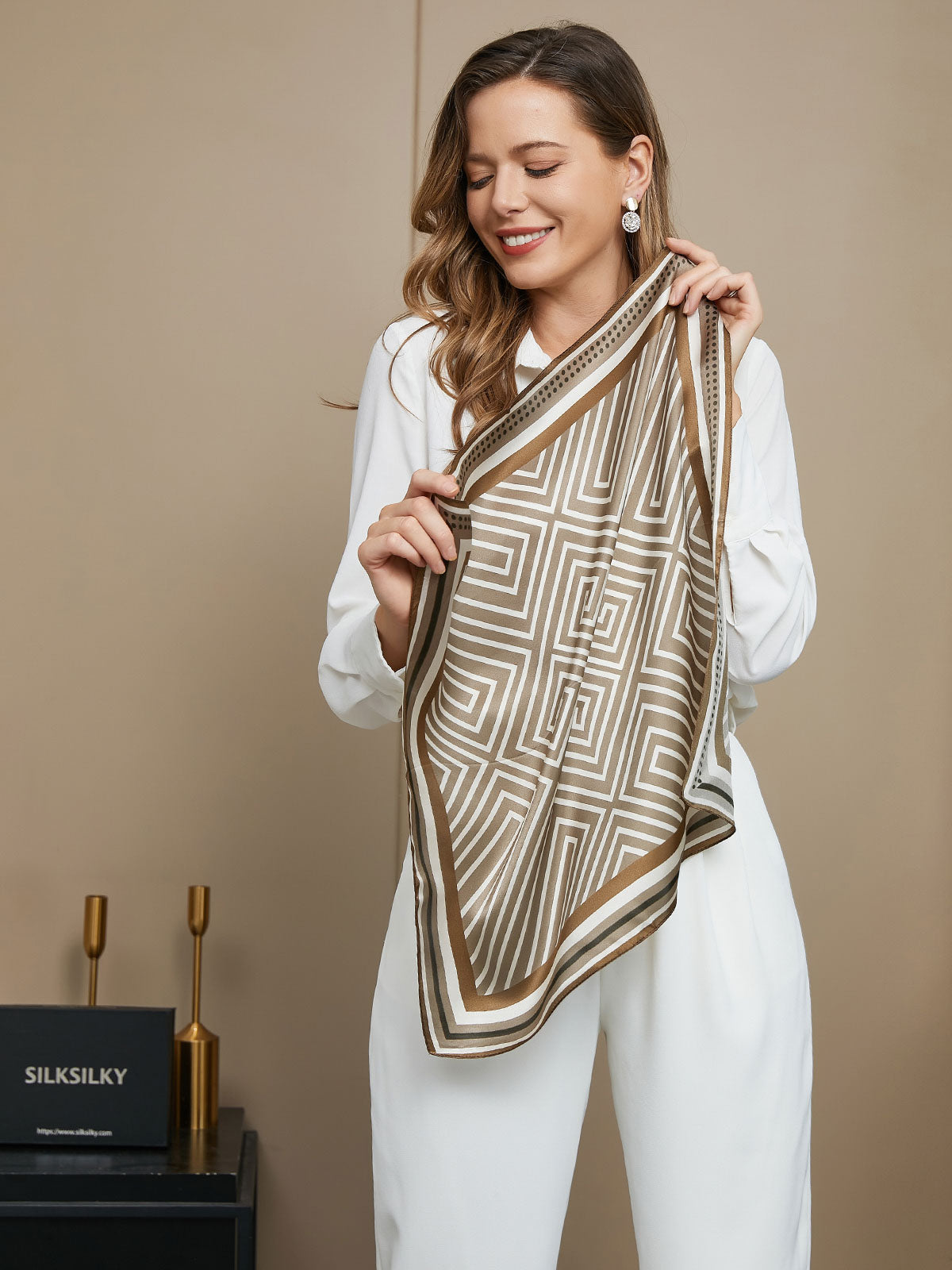 [P042] SilkSilky-NL Pure Silk Scarf 005