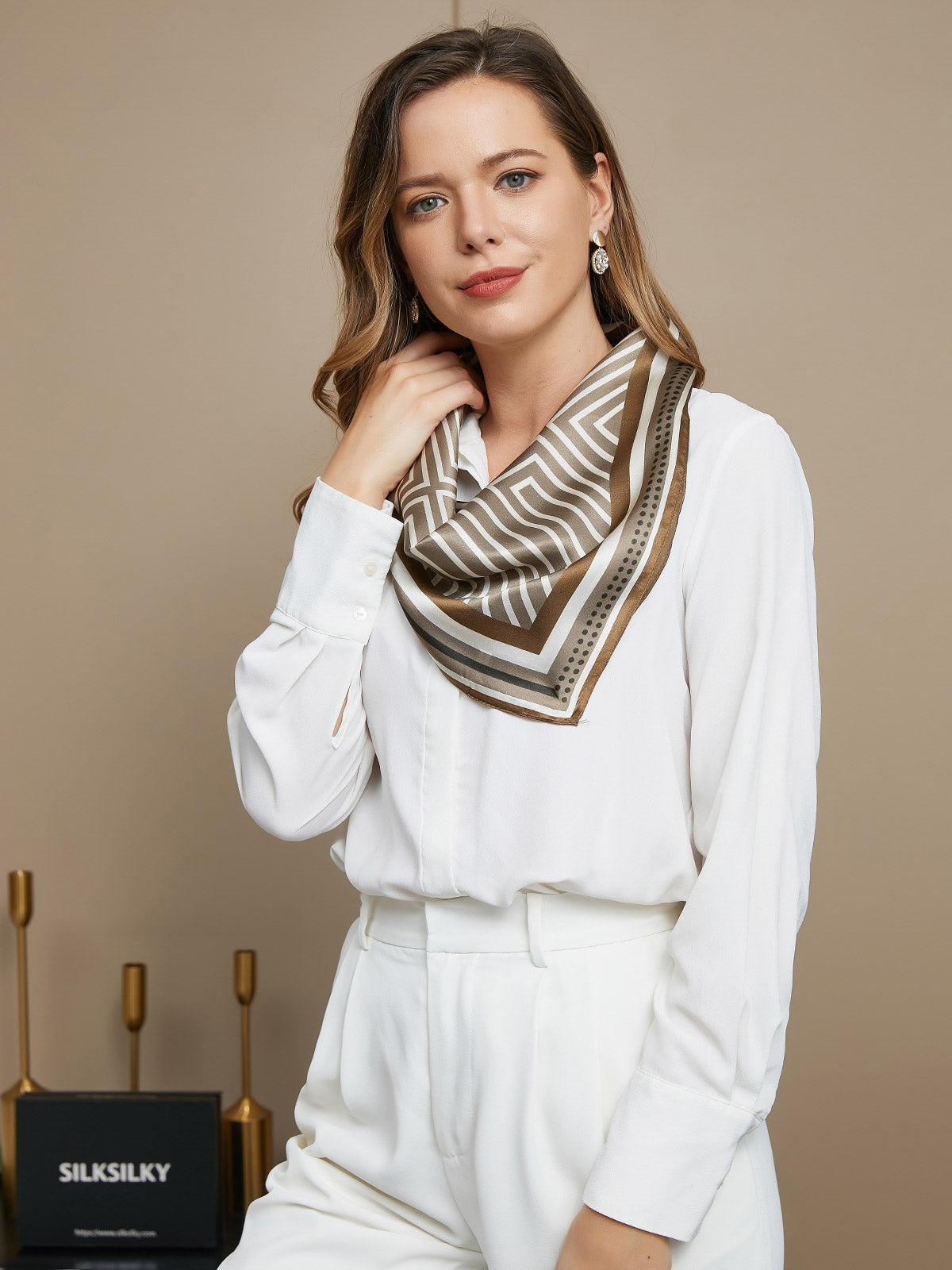 [P042] SilkSilky-NL Pure Silk Scarf 006