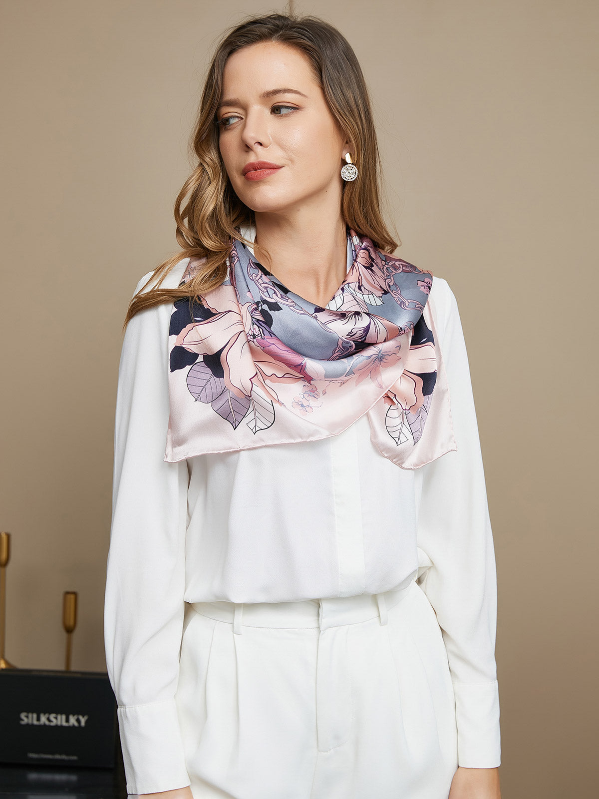 SilkSilky NL Pure Silk Scarf Multi 002