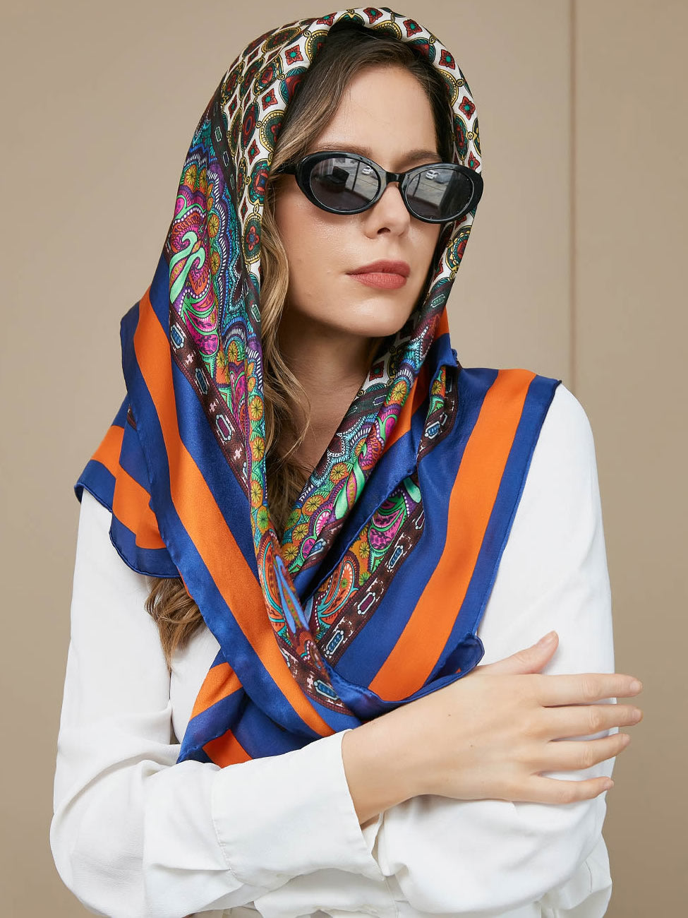 SilkSilky NL Pure Silk Scarf Multi 001