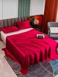 SilkSilky NL 25Momme Pure Silk Bedding Set Wijn 002