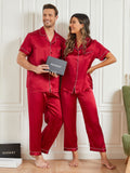 SilkSilky NL Pure Silk Korte Mouw Couple Wijn 002