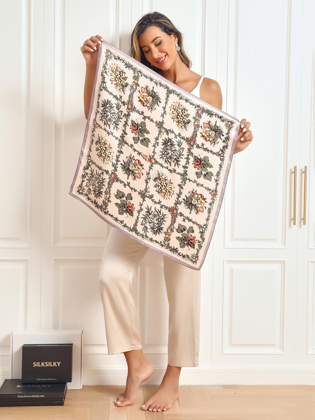 [P053] SilkSilky-NL Pure Silk Scarf 002