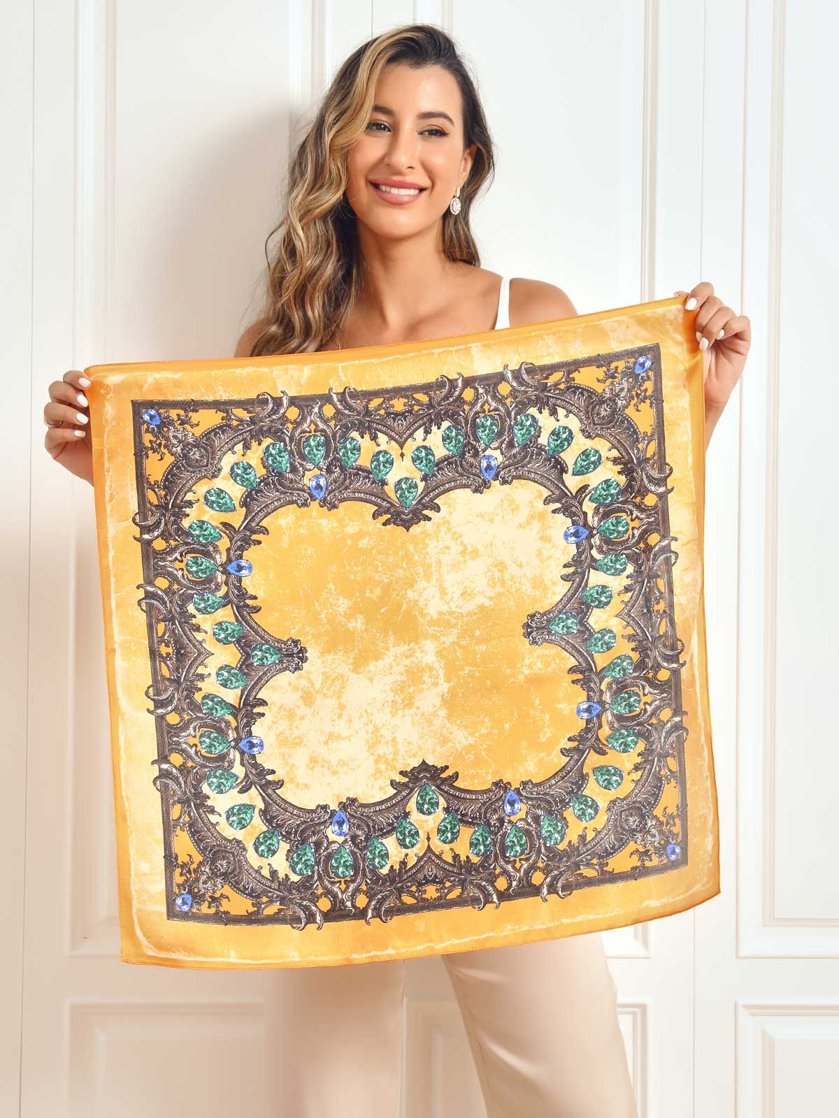 [P052] SilkSilky-NL Pure Silk Scarf 001