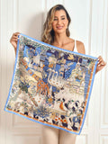 SilkSilky NL Pure Silk Scarf Lichtblauw 002