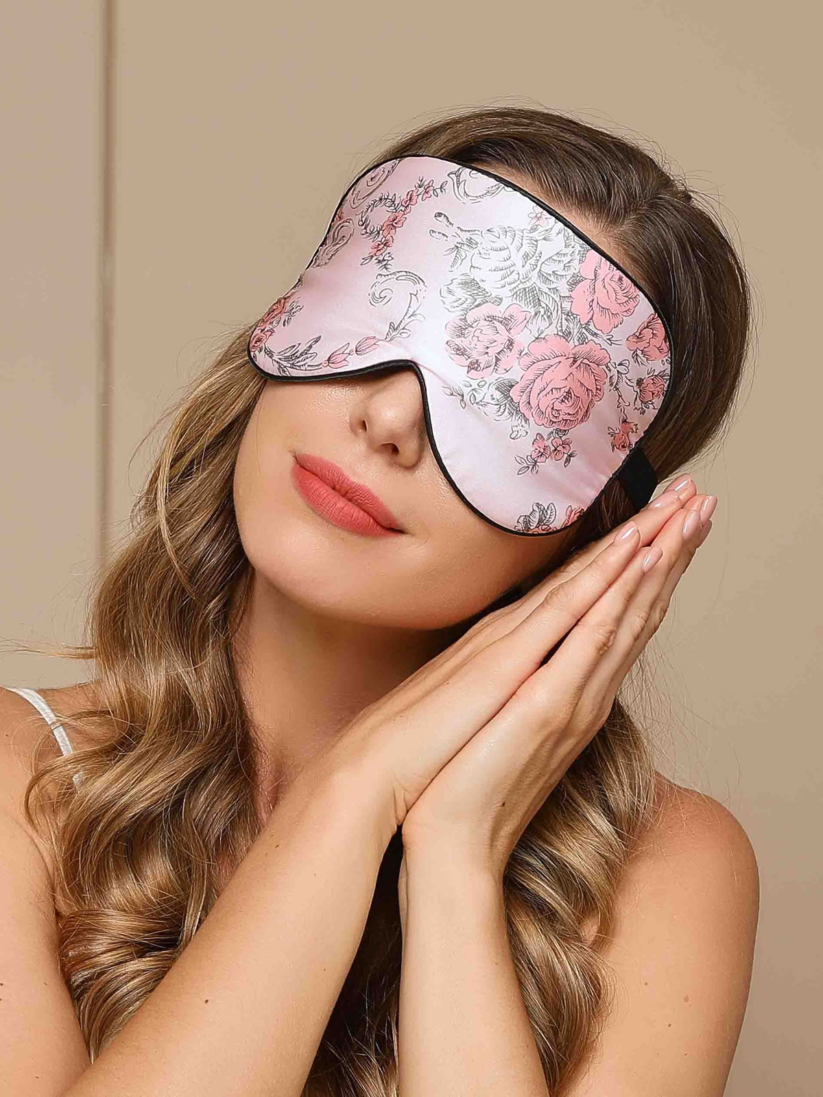 SilkSilky NL 19Momme Pure Silk Eye Mask Roze 001