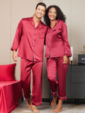 SilkSilky NL Pure Silk Lange Mouw Couple Wijn 005