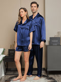 SilkSilky NL Pure Silk Lange Mouw Couple Donkerblauw 003