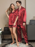 SilkSilky NL Pure Silk Lange Mouw Couple Wijn 001