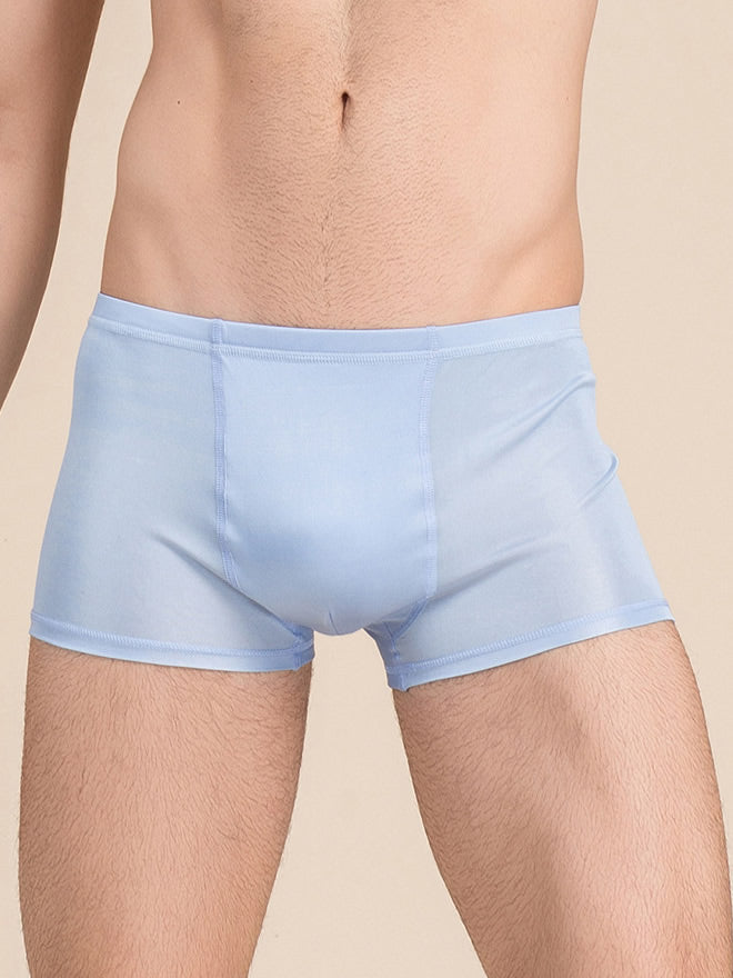 SilkSilky NL Zijde Gebreid Mens Underwear Lichtblauw 001